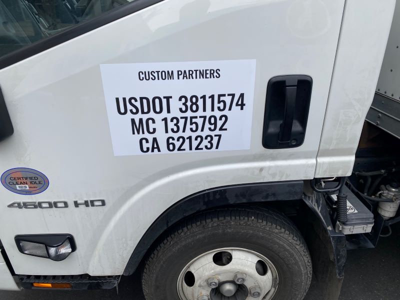truck graphics, dot numbers