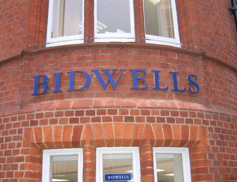 Bidwells Building signage