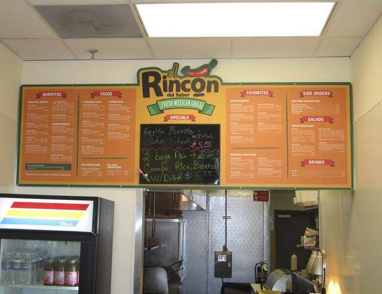 Rincon Menu Sign