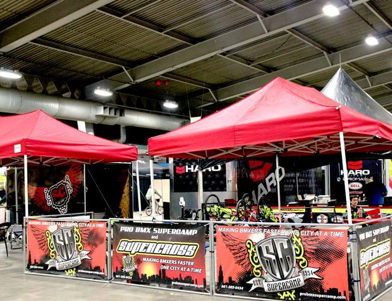 Supercross promotional booth