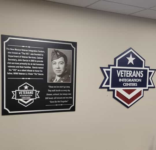 An image of indoor veteran signage.