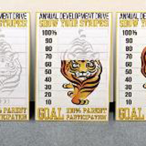 Custom goal chart with tiger graphics