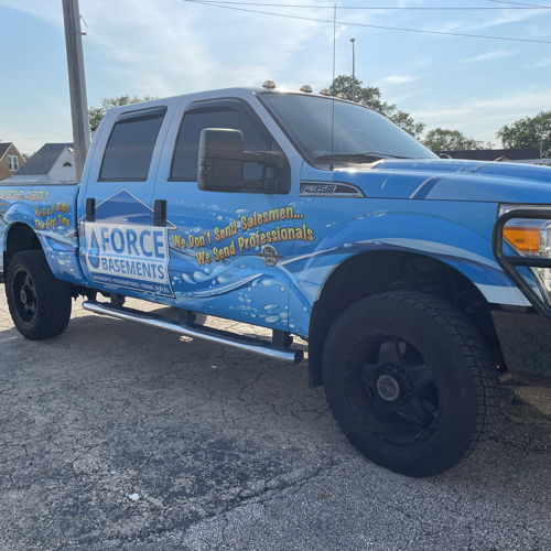 Vehicle wrap for FORCE BASEMENTS