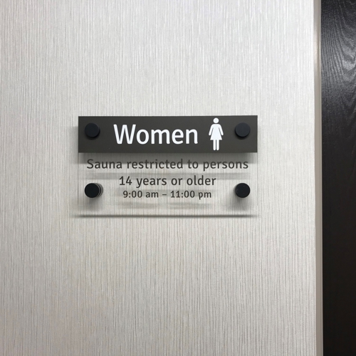 Acrylic Standoff Women's Restroom Sign