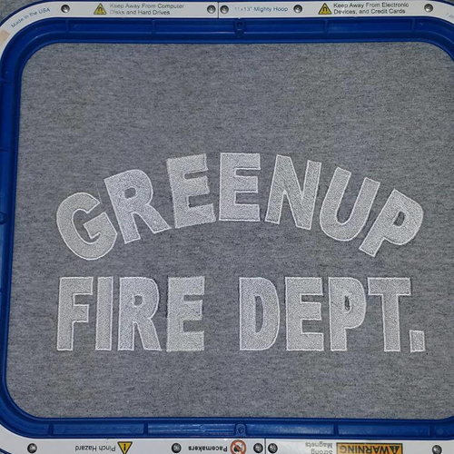 Greenup Fire Dept. embroidery 