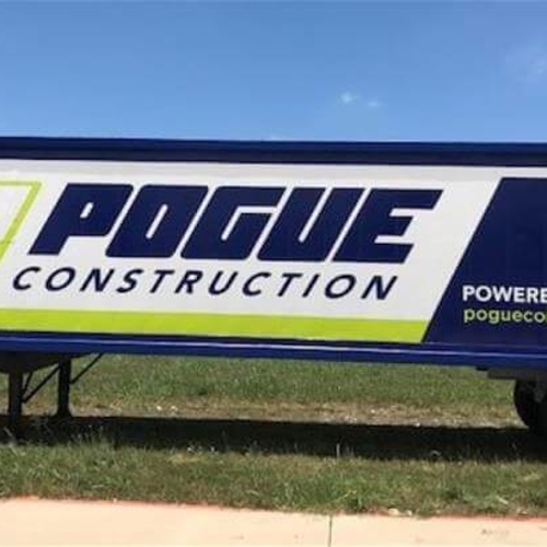 Trailer truck with custom vehicle graphics