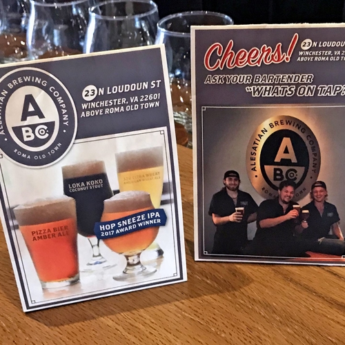 Brewing Company Table Sign