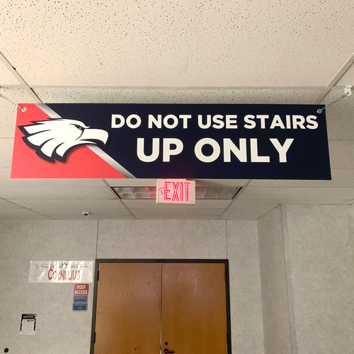 Directional Hanging Sign