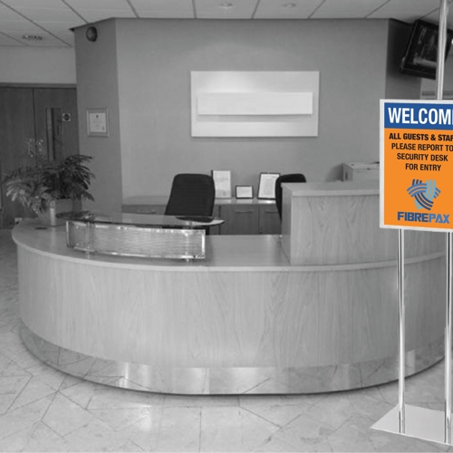No Contact Lobby Sign