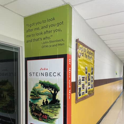 John Stephen beck  book graphics on the wall