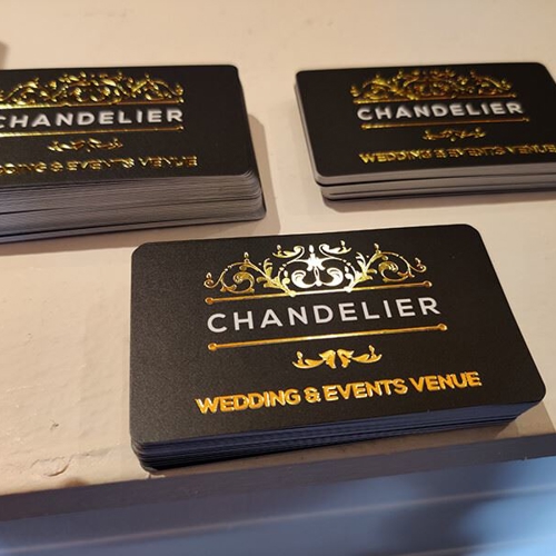 black and gold business cards