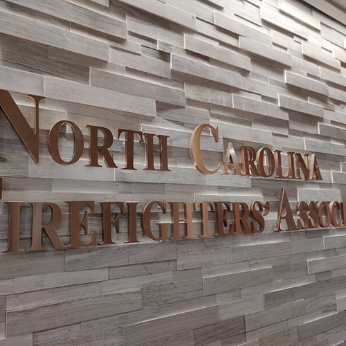 Custom Gold Wall Lettering