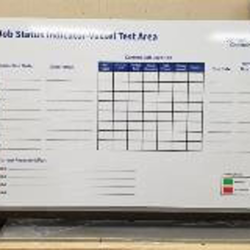 Job-status indicator vessel test area decal