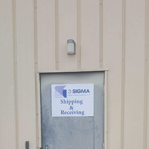 Sigma Custom decal on the front door